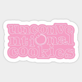 unco logo white line Sticker